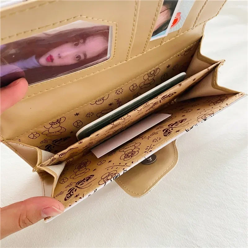سنوبي محفظة المرأة محافظ بطاقة المحفظة قصيرة طويلة محفظة نسائية للعملات المعدنية Kawaii كوريا الجنوبية لطيف حاملي الهوية متعددة الفتحات هدايا عيد الميلاد #5