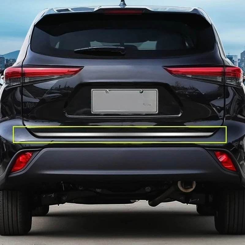 Rear Trunk Lid Tailgate Cover Trim For Toyota Highlander XU70 AUTO Accessories Hatch Door Handle Molding Strip 2019 2020 2021