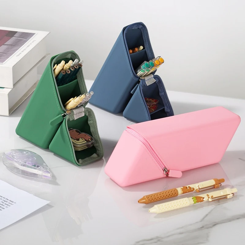 Multipurpose Silicone Pen Holder-LargeCapacity Foldable/ Portable PenBag for Desk, Study & Office, Gift for Students/Teachers