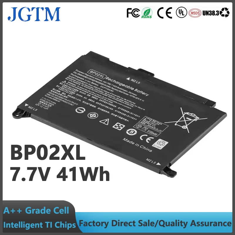 BP02XL 7.7V 41Wh Laptop Battery For HP Pavilion Laptop 15-AU 15-AW Series 15-AU057CL 15-AU030WM 15-AU063NR 15-AU123CL 15-AW002LA