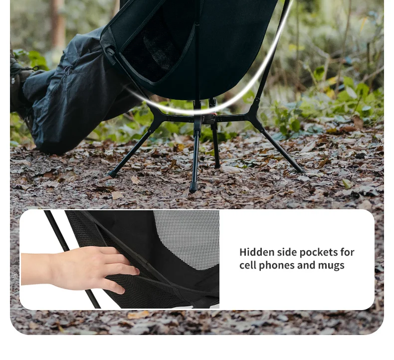 Naturehike 2025 YL01 Ultraleichter, automatischer Klappstuhl mit Schnellverschluss, tragbarer Outdoor-Camping-Strandstuhl, hält 150 kg stand – Detail 32