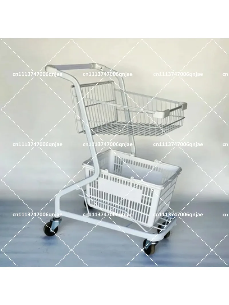 

Double-decker Shopping Cart for Supermarket, Snack Shop, Convenience Store, Arcade Use