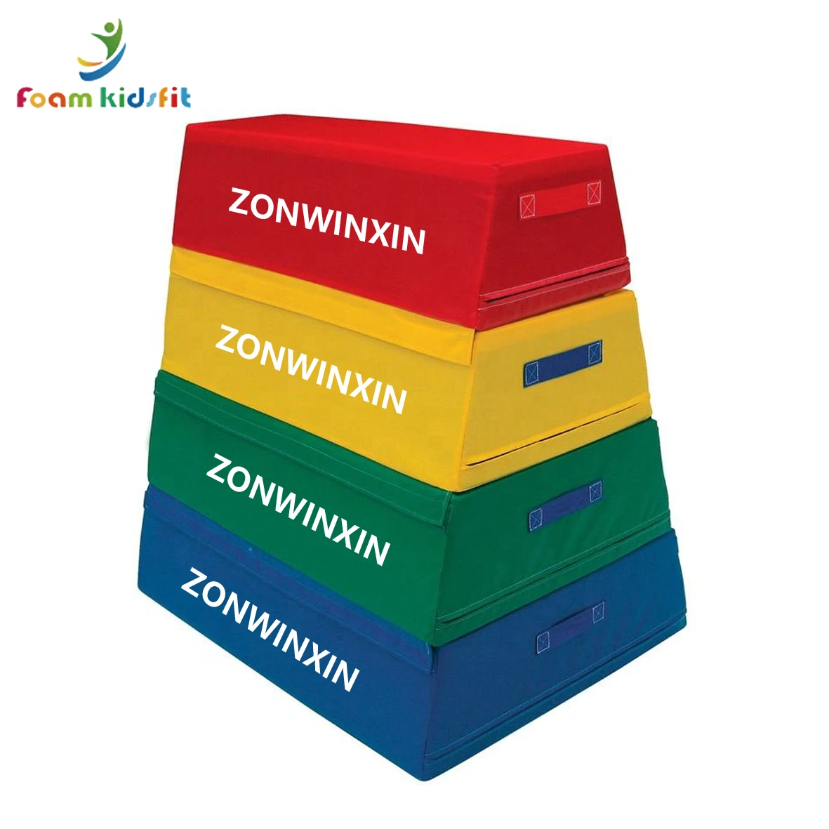 Factory Supply Customized Gym Equipment Vault Training Trapezaid Blocks 4-Section Trapezoid