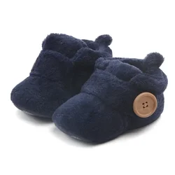 Baby Shoes Winter Baby Boy Girl Keep Warm Fluff Soft Toddler Shoes First Walkers Anti-slip Newborn Infant Crib Shoes Moccasin