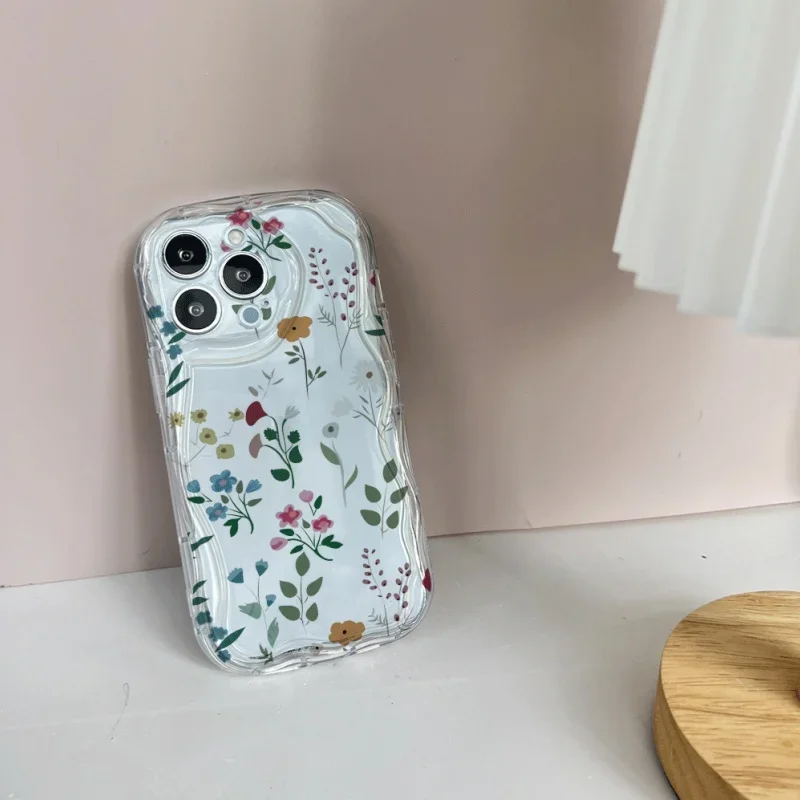 حافظة هاتف لهاتف جوجل بيكسل 10 7 8 9 برو XL 8A موضة زهرة سيليكون حافة متموجة كاميرا واقية رقيقة جدا غطاء مضاد للسقوط