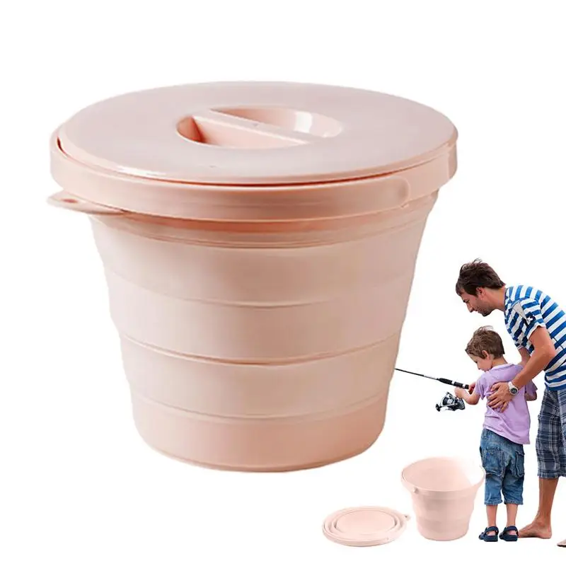 Foldable Water Storage Container Soft Silicone Water Storage Container Folding Fishing Bucket Wash Basin With Large Capacity For