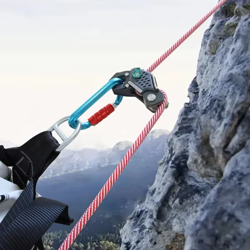 Anti-panic Descender Rock Climbing Outdoor Descender for Rapid Descent High-altitude Operation Safety Protector