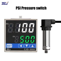 0-1-2500 PSI manometer programmable Pressure controller gauge relay and SSR output low and high pressure alarm relay switch