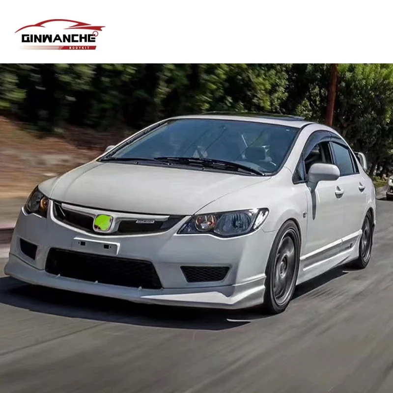 Typer style Front bumper Rear bumper Side skirts Front lip Face Kit For Honda Civic FD2 Car bumpers Good material