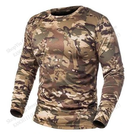 Hunting Tactical Oak Camouflage 3D Print Long Sleeve T-shirt Men Women Fashion Oversize Outdoor Tops Tees Men Clothes Sports New