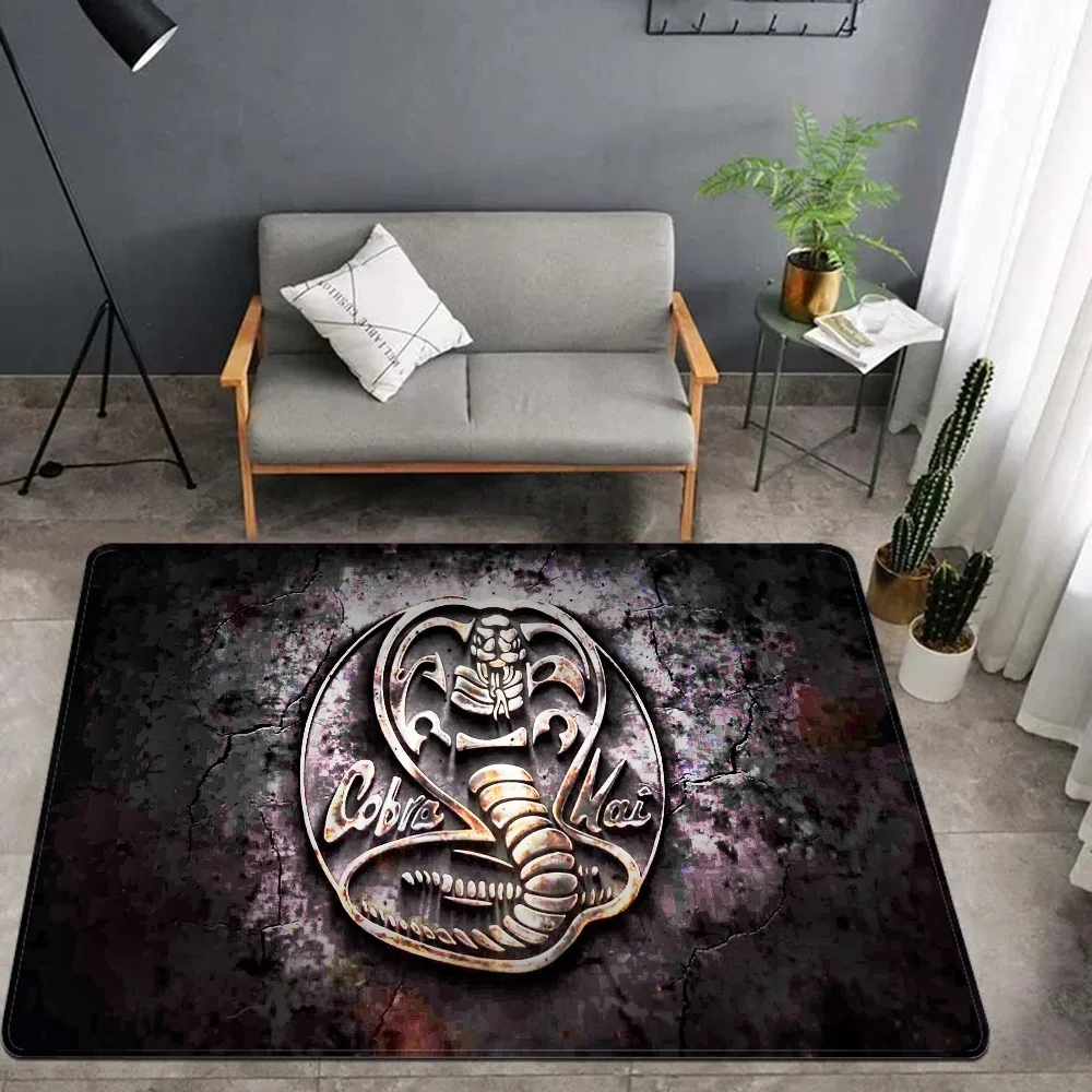 Cobra Kai Snake Floor Mat Bathroom Mat Kids Room Bedroom Decoration Balcony Anti-Slip Doormat Living Room Welcome Rug