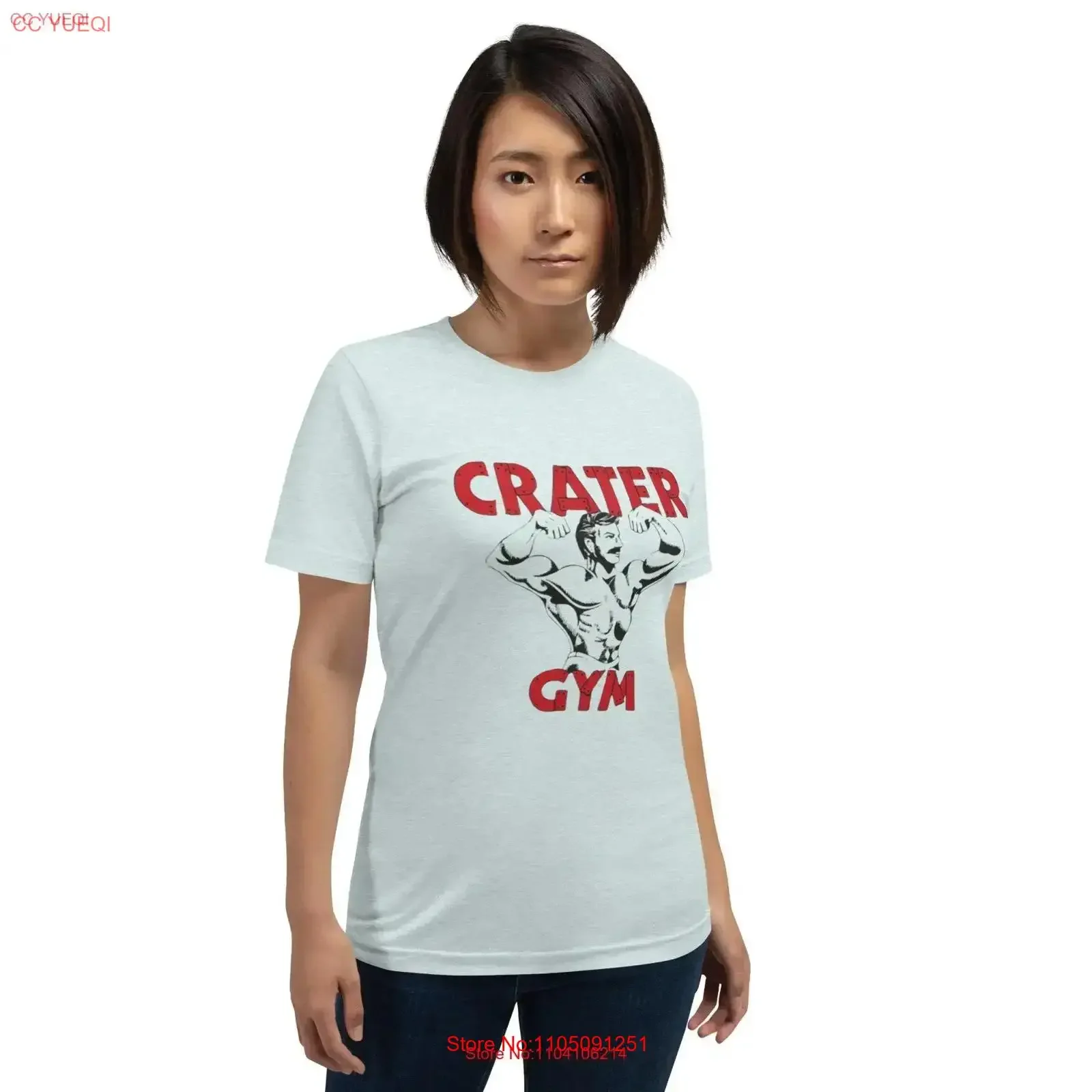 

Mint Crater Gym Staff T Shirt vintage Washed Stretched Comfortable Top For Everyday Wear streetwear Slightly Casual homme