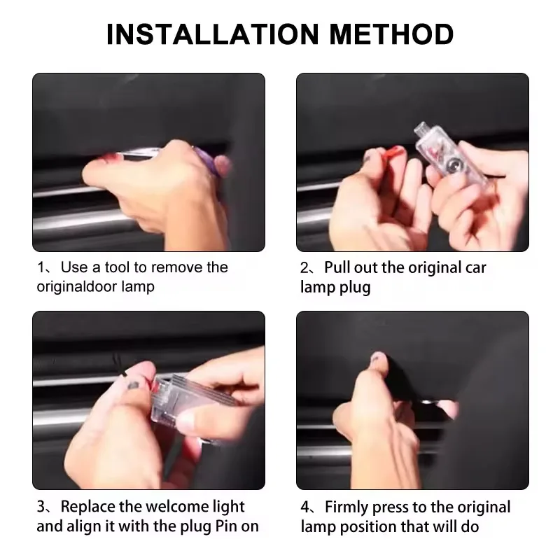 LED Car Door Shadow Lamp Welcome Projector Light For Bentley Flying Spur Bentayga Continental GT 2003 - 2016 2017 2018 2019 2020 view 5