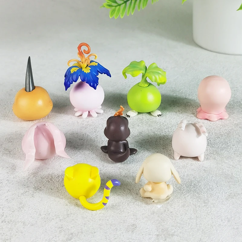 Digimon figura infantil gabumon pyocomon koromon mochimon tokomon plotmon anime figura bonito mini modelo de pvc brinquedo colecionável presente