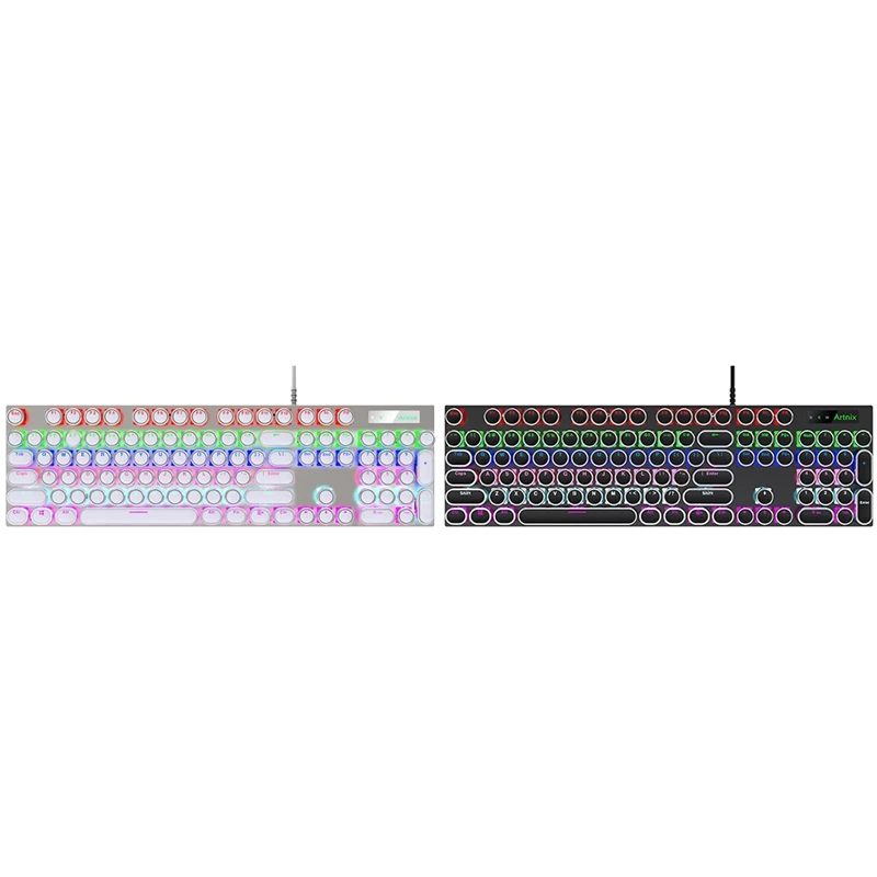 

Top Deals 104Pcs/Set Universal Round Key Cap Keycaps For Cherry MX Mechanical Keyboard Backlit Design