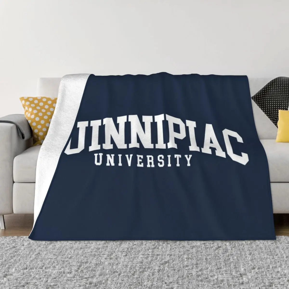 

quinnipac - college font curved Throw Blanket Nap Blanket Blankets For Baby