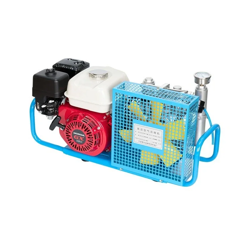 

High pressure breathing air compressor
