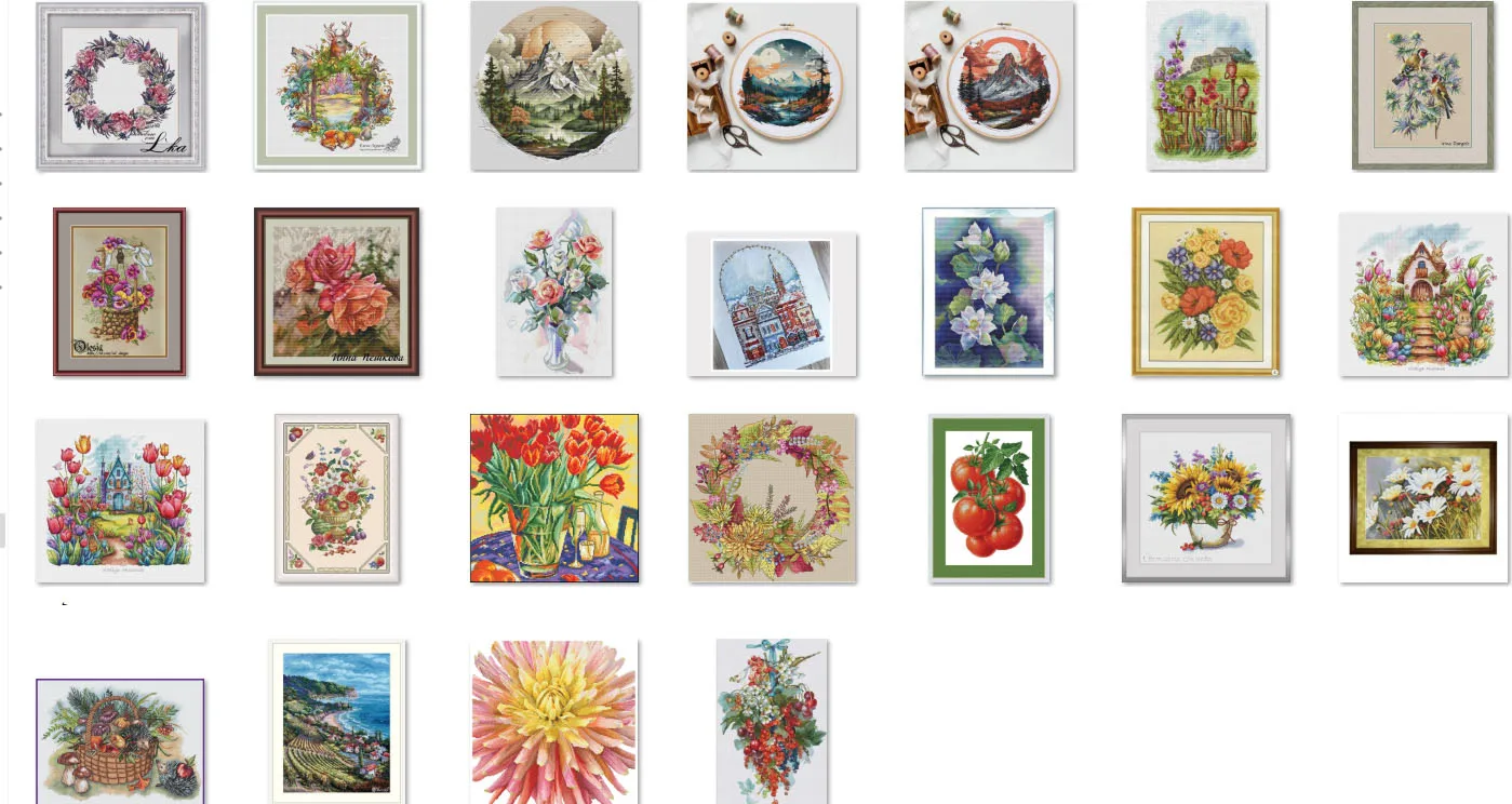 

Корзина с грибами и ёжиками Наборы для вышивки крестом Вышивка крестиком нитки Вышивка Весенний коттедж Рукоделие