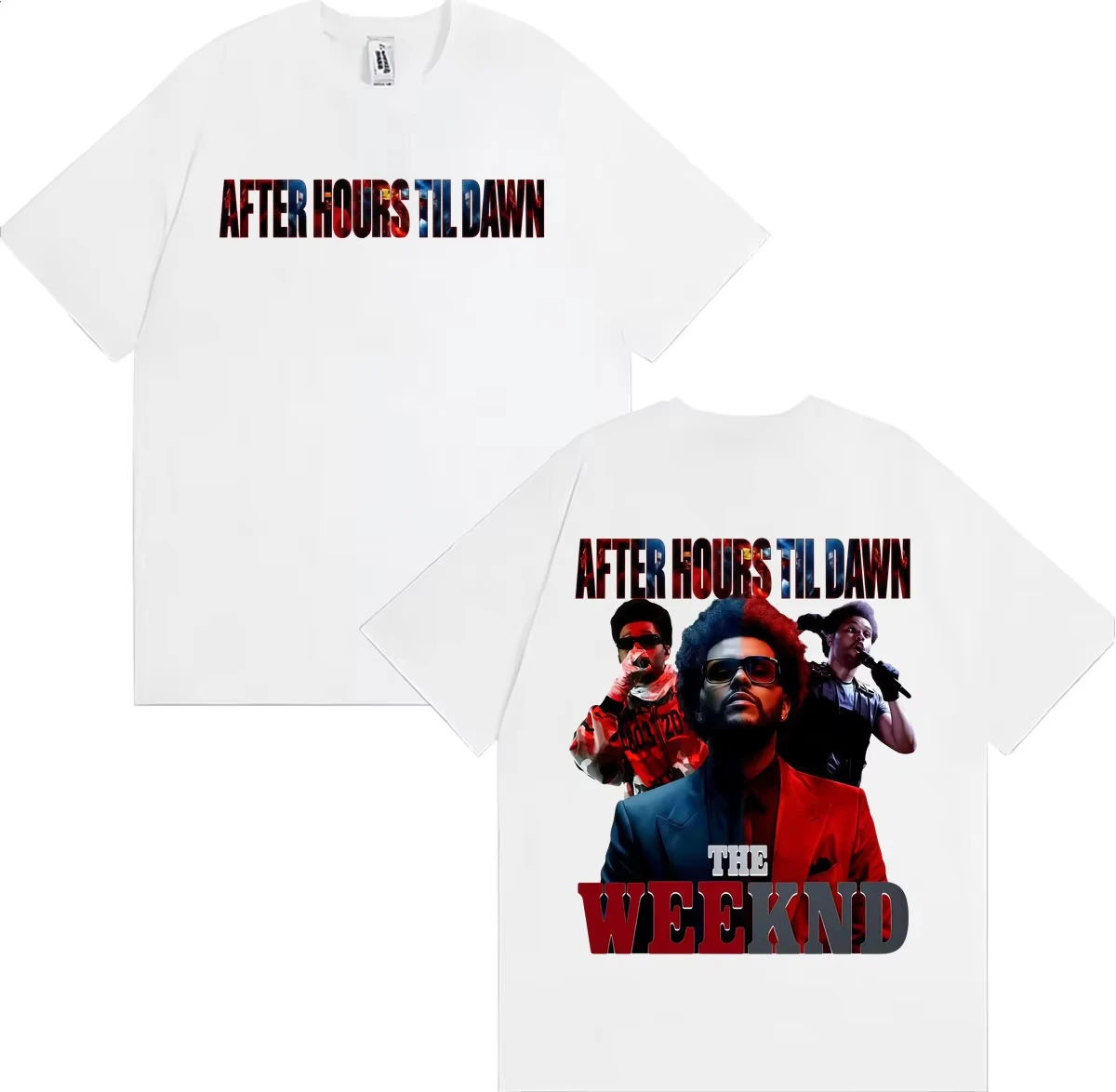 The Weeknd X Playboi Carti Co Branded After Hours Til Dawn Europe 2026 Pattern Mens Womens Casual Pure Women And Men T-Shirt