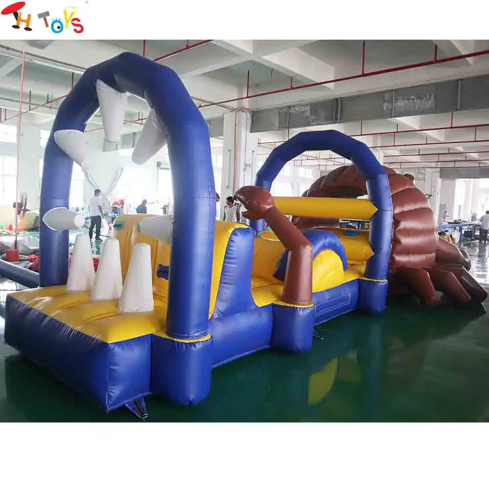 7m Long Inflatable Water Obstacle Run for Swimming Pool Lobster Crab Big Mouth Inflatable Sport Game view 5
