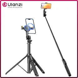 Ulanzi SK-05 1.6m Magnetic Phone Selfie Stick Tripod with Wireless Bluetooth Remote 360° Rotation Phone Holder For Phone Camera