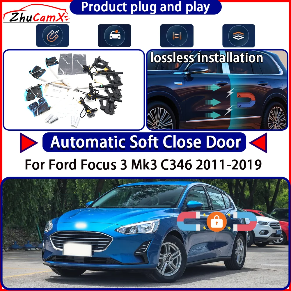 

Electric Door Lock Actuator for Ford Focus 3 Mk3 C346 2011-2019 Soft Close Door Kit Power Latch System AutoPull Door Easy Close