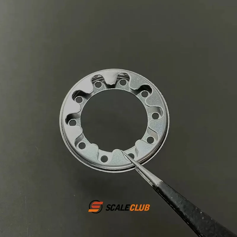 1pair Metal Front Wheel Hub Rim Retainer 1/14 For Tamiya Lesu Car Parts Rc Truck Trailer Tipper