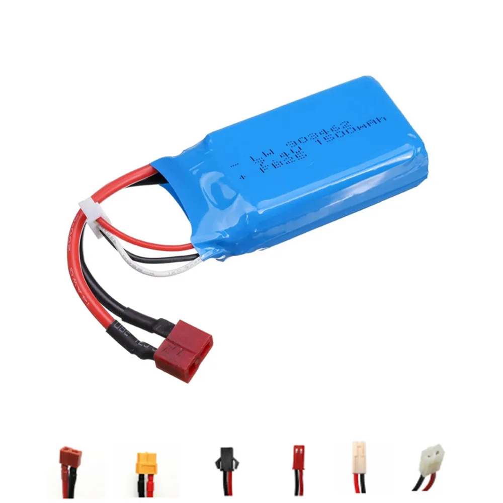 7.4V 1500mAh Lipo Battery For FT009 12428 144001 RC Boat Car Spare Parts Lipo 2S 7.4 V 1500 mah 903462 Battery JST/SM /T/Tamiya