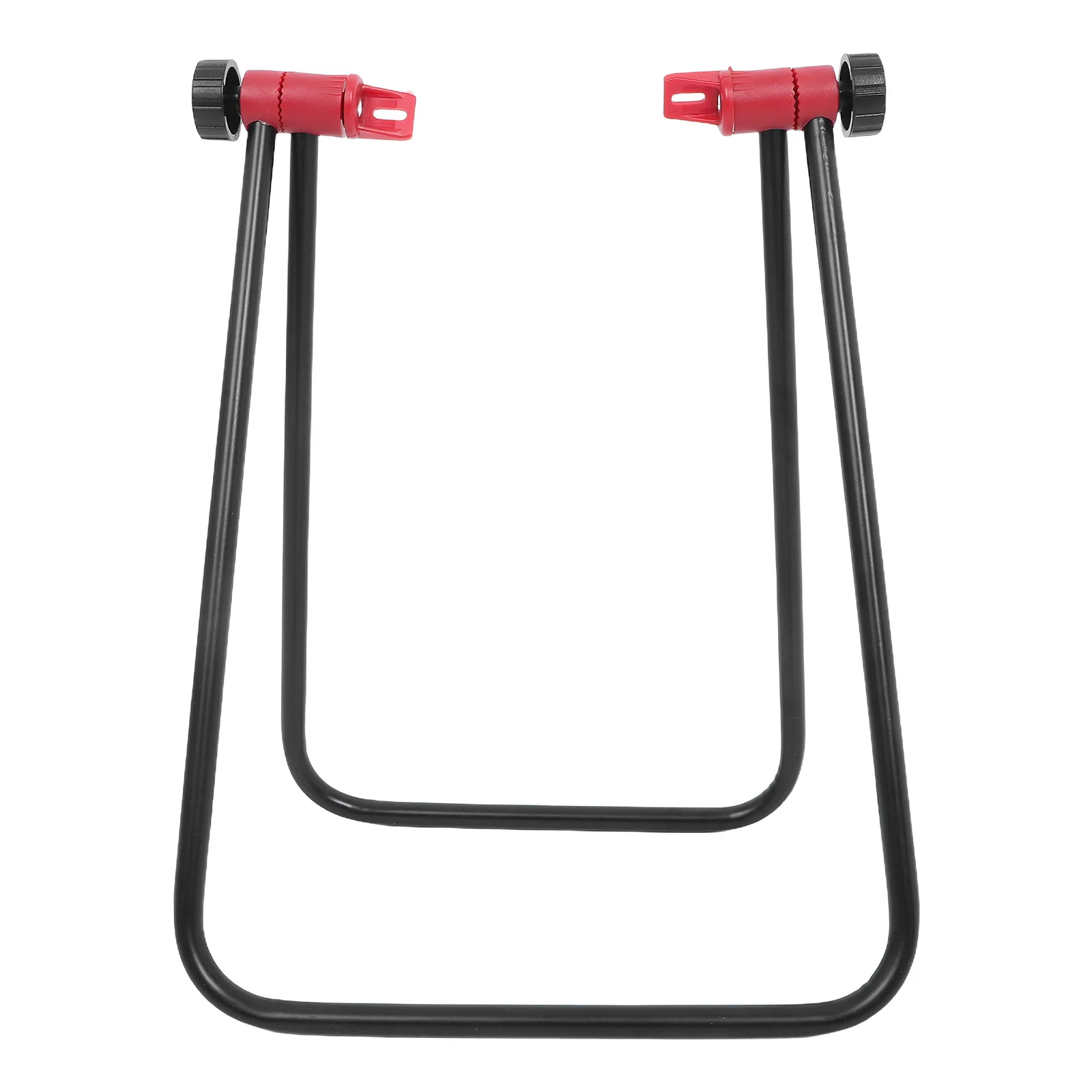 

1pcs Bicycle Stand Black Heavy Duty Iron Material Foldable Bike Support Non-Slip Rubber Base Adjustable Height For Bike Repair