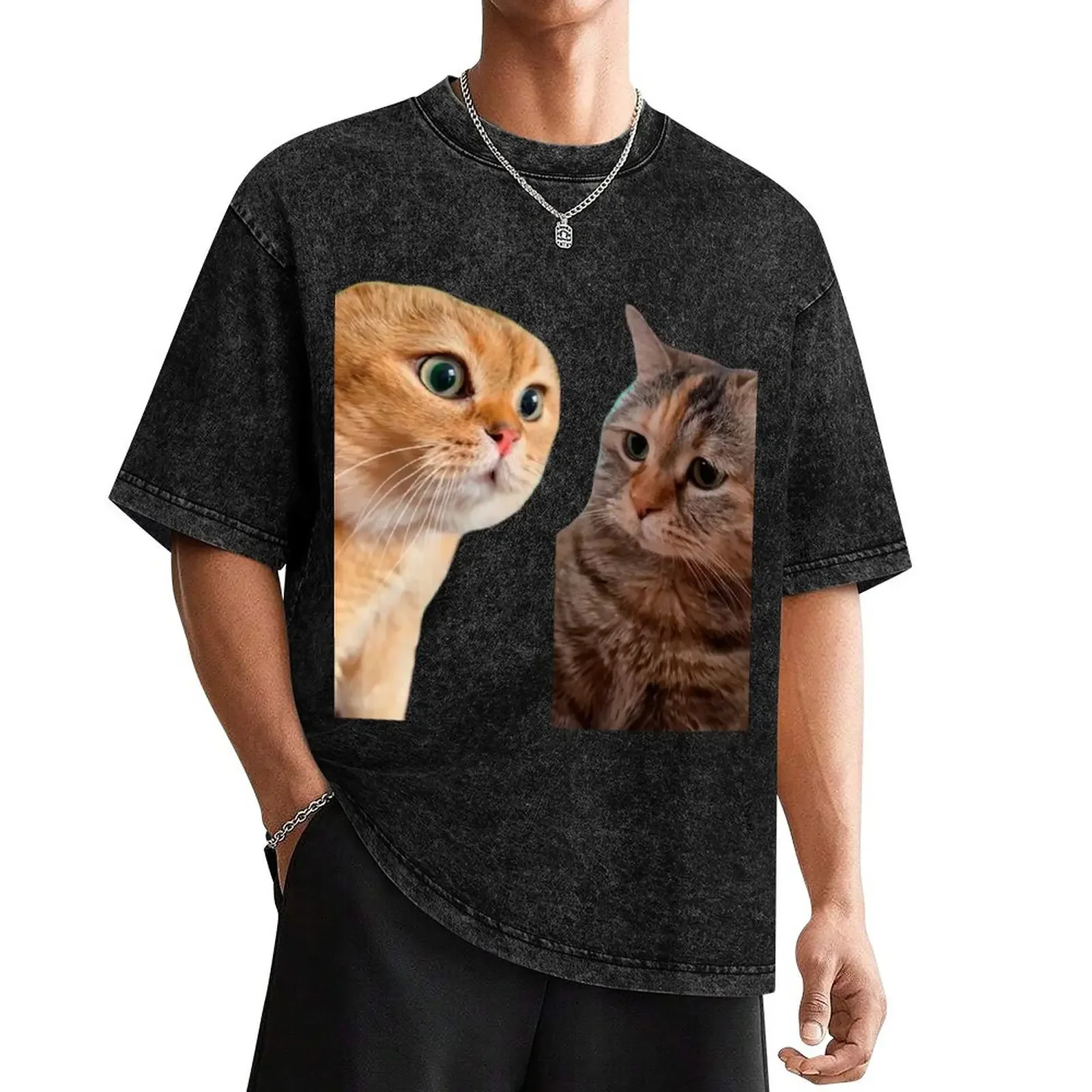 

Funny tiktok cats talking T-Shirt heavyweights street wear new edition blacks t shirts for men pack