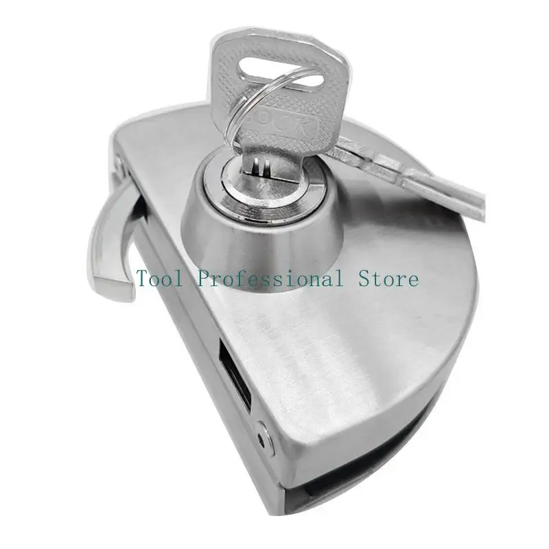 57QF Glass Display Cabinet/Showcase Locks Lock Stainless Steel Lock مع قفل حمام غرفة الدش الرئيسية سهلة الإقرار