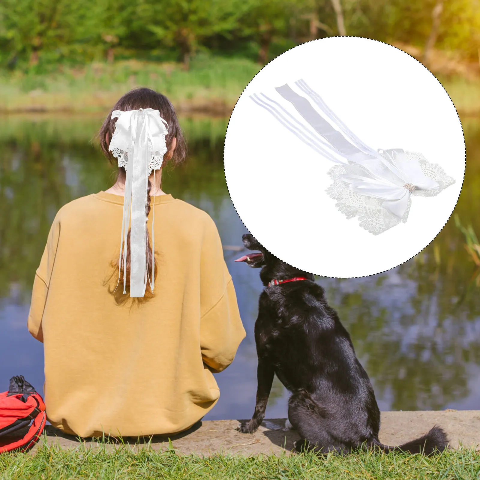 

Большие банты для волос с узлом, нескользящие заколки-зажимы, головной убор в стиле Лолита, держатель для прически, для вечеринок и повседневной носки, заколки для волос в стиле Лолита