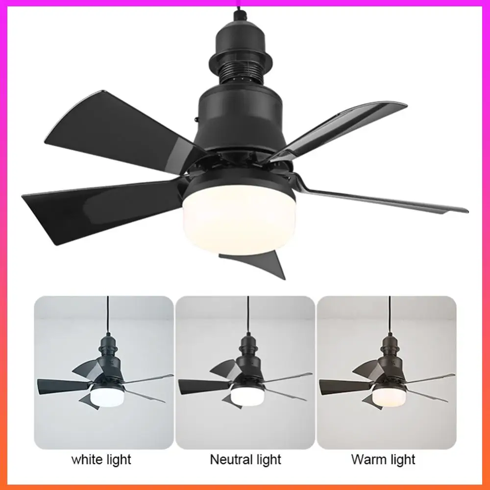 Screw Ceiling Fans with Light Remote Control Timing E27 Socket Ceiling Fan with Light Dimmable for Closet Dressing Room Kitchen