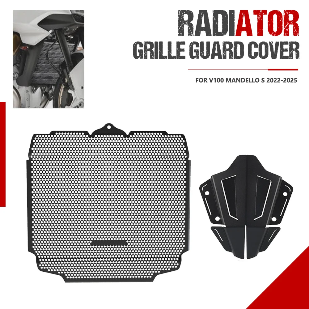 

For Moto Guzzi V100 Mandello S 2022-2023-2024-2025 Motorcycle Radiator Grill Guard Cover Cooler Protector Stelvio 1000 2024-2026