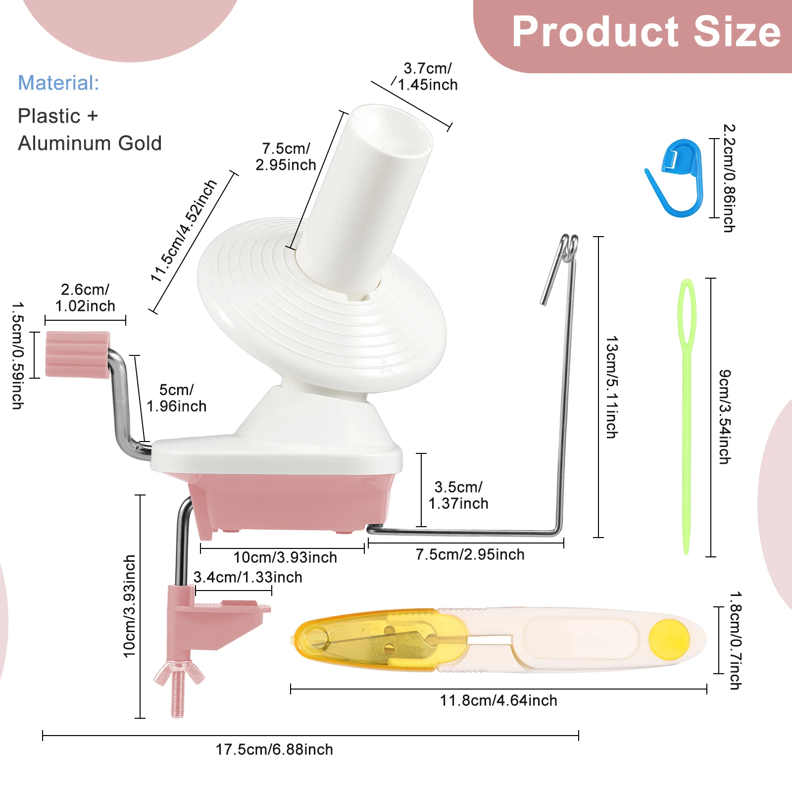 Manual Wool Ball Winder for Winding Yarn Skein String Thread DIY Sewing Knitting Making Tool Acc Hand Yarn Ball Winder Machine