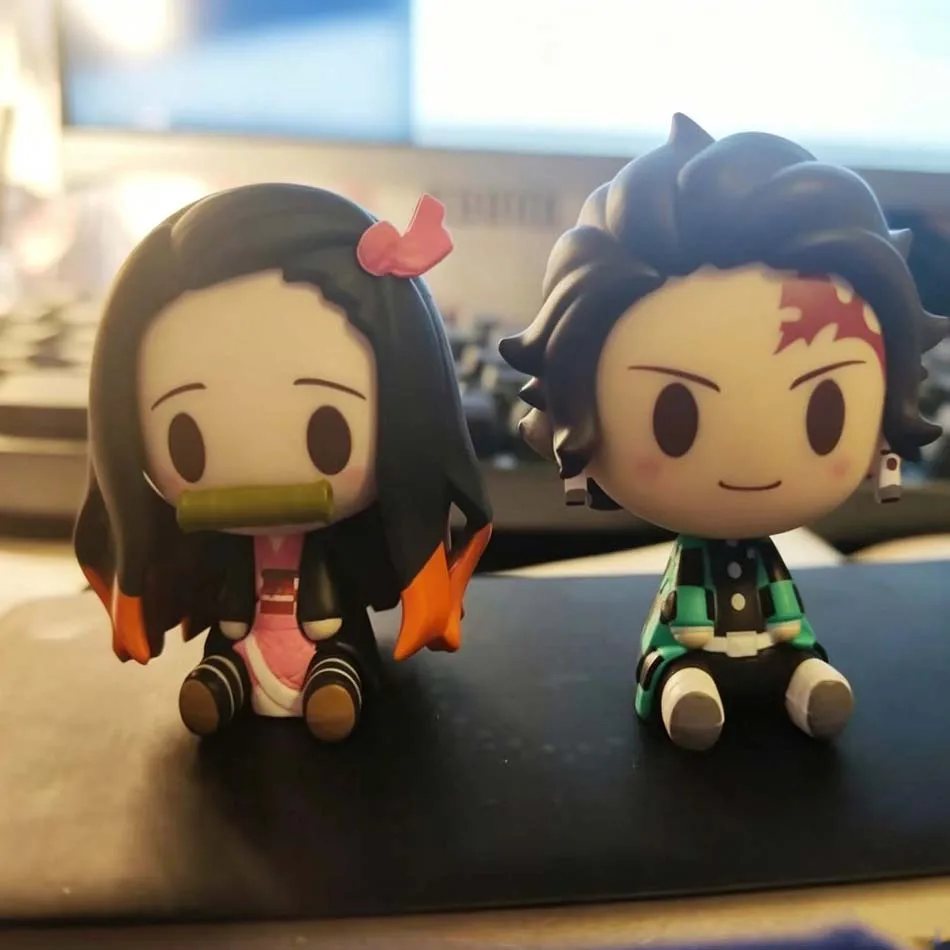 4Pcs/Set Demon Slayer Kamado Tanjirou Nezuko Agatsuma Zenitsu Action Figure Cute Anime Model PVC Statue Collectible Toys Gifts - view 6