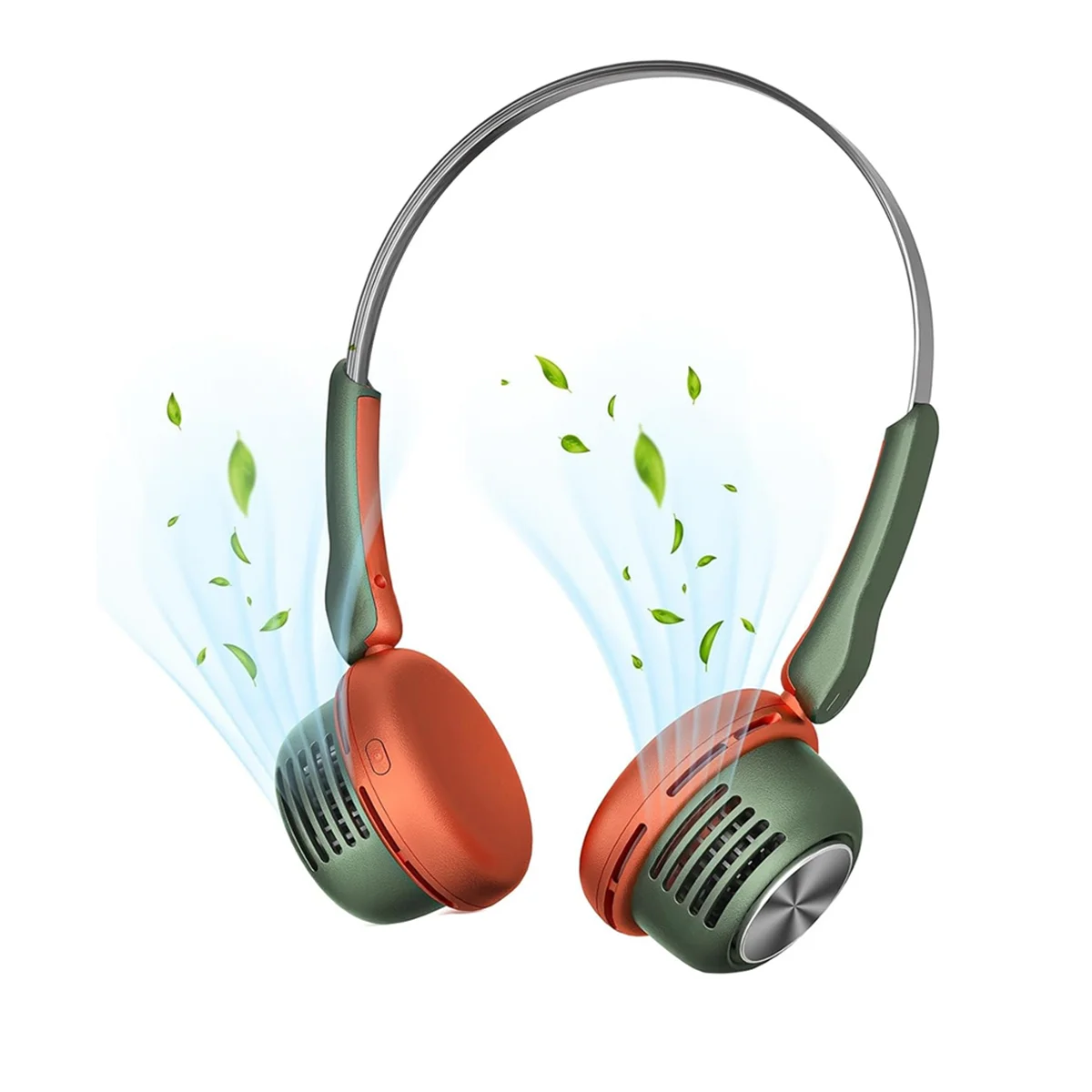 

N33R_Шейный вентилятор, Безлопастной вентилятор, 5 скоростей Регулируемый вентилятор сильного ветра Зеленый