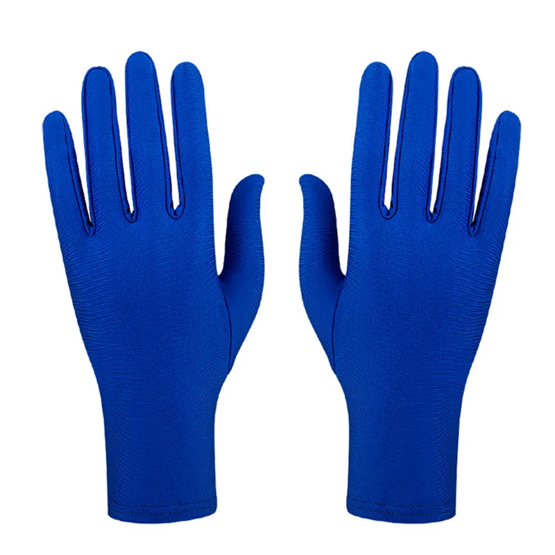 Outdoor Stretch Sunscreen Gloves Bright Color Etiquette Costume Prom Party Gloves Fashion Stage Performance Full Fingers Mittens