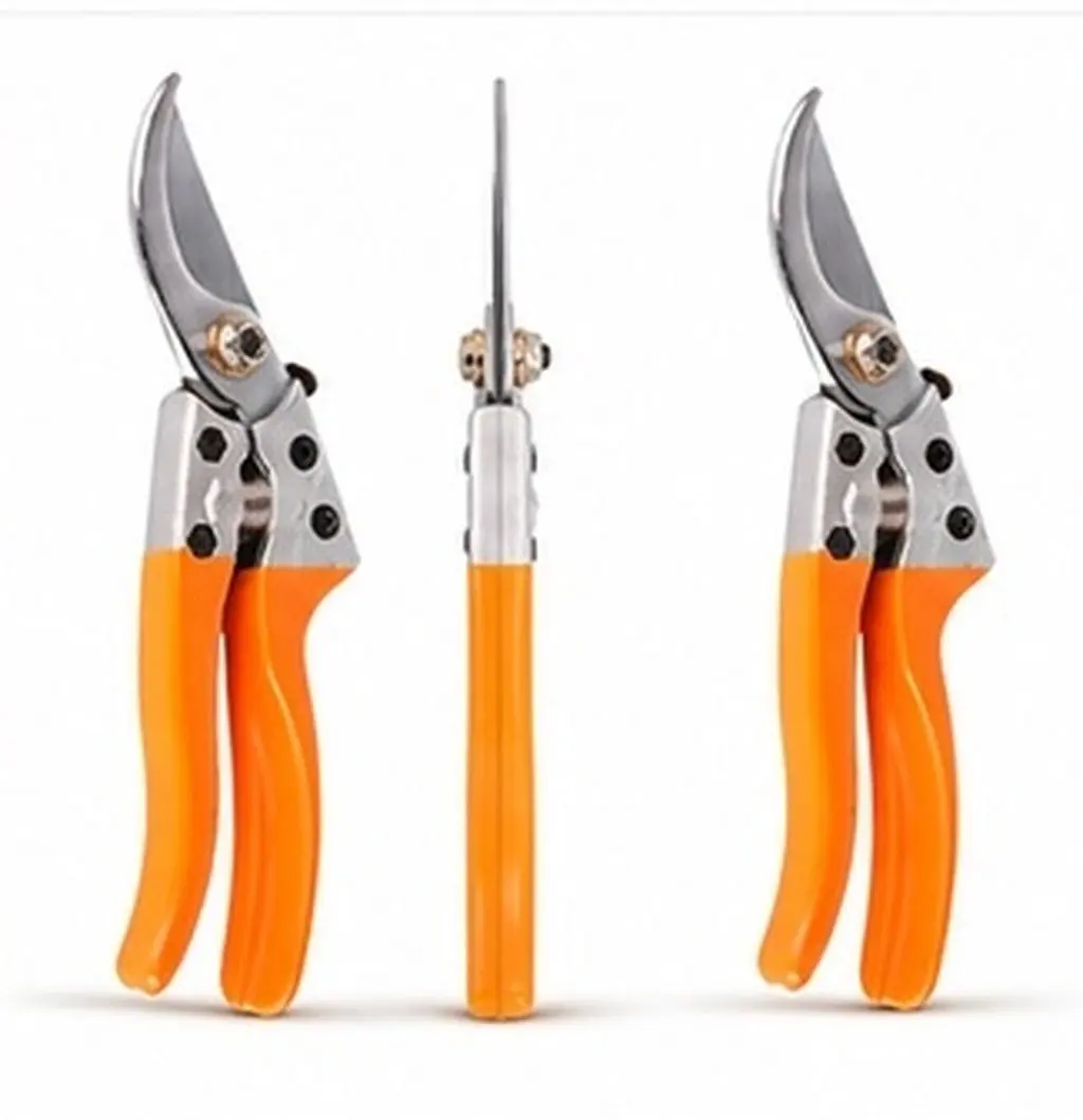 Garden Scissors Premium Steel Rust Resistant Ergonomic Handle Low Friction Pruning Shears Spring Shock Absorber Tree Flower Bush