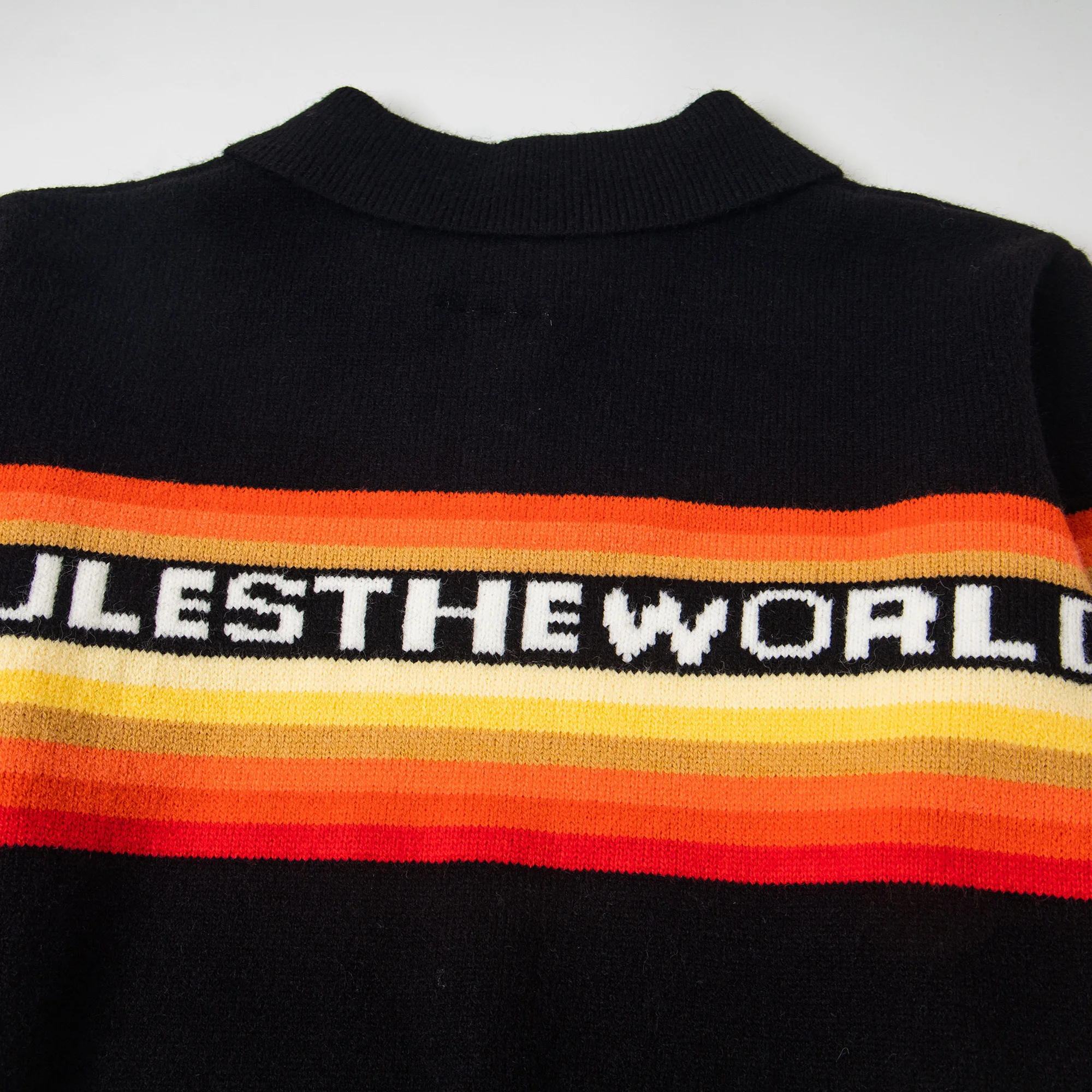 جزيرة الشيطان محبوك سترة مخطط مطرزة رسالة طوق الرجال عادية شارع العليا الخريف الشتاء الصوف مزيج سترة #4