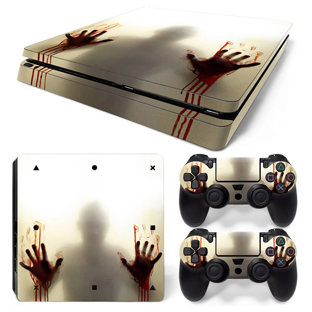 Skin Sticker for PS4 Slim Console Full Vinyl Decal Protective Cover Wrap