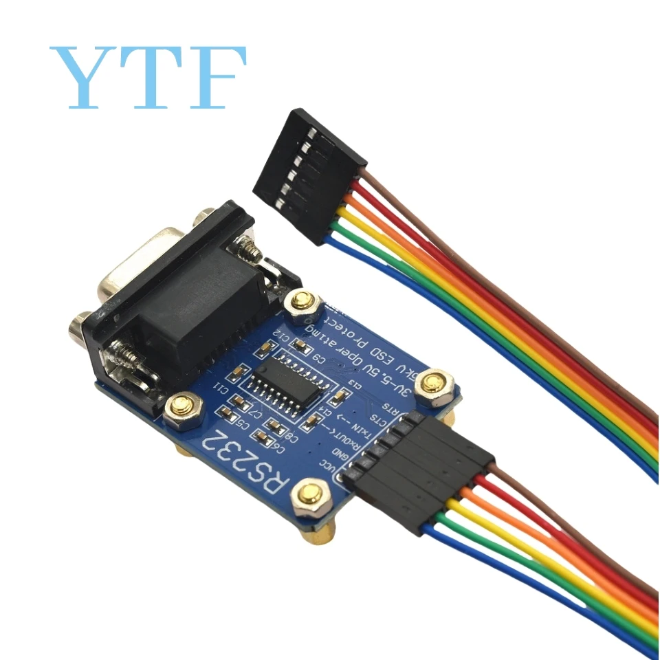 

DC 3V-5.5V RS232 to TTL RS232 to UART Serial Port Module SP3232 Brush Cable With ESD 6pin Cable
