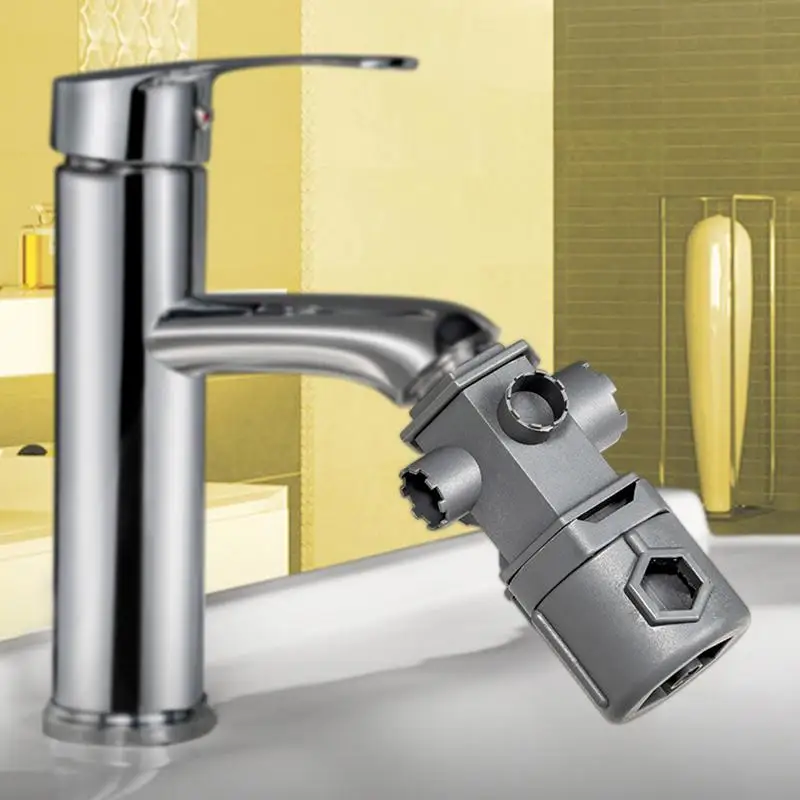 Chiave aeratore per rubinetto lavello Chiave aeratore lavello 16 in 1 Chiave per rubinetto Strumento Chiave aeratore multiuso Chiave per rimozione sostituzione