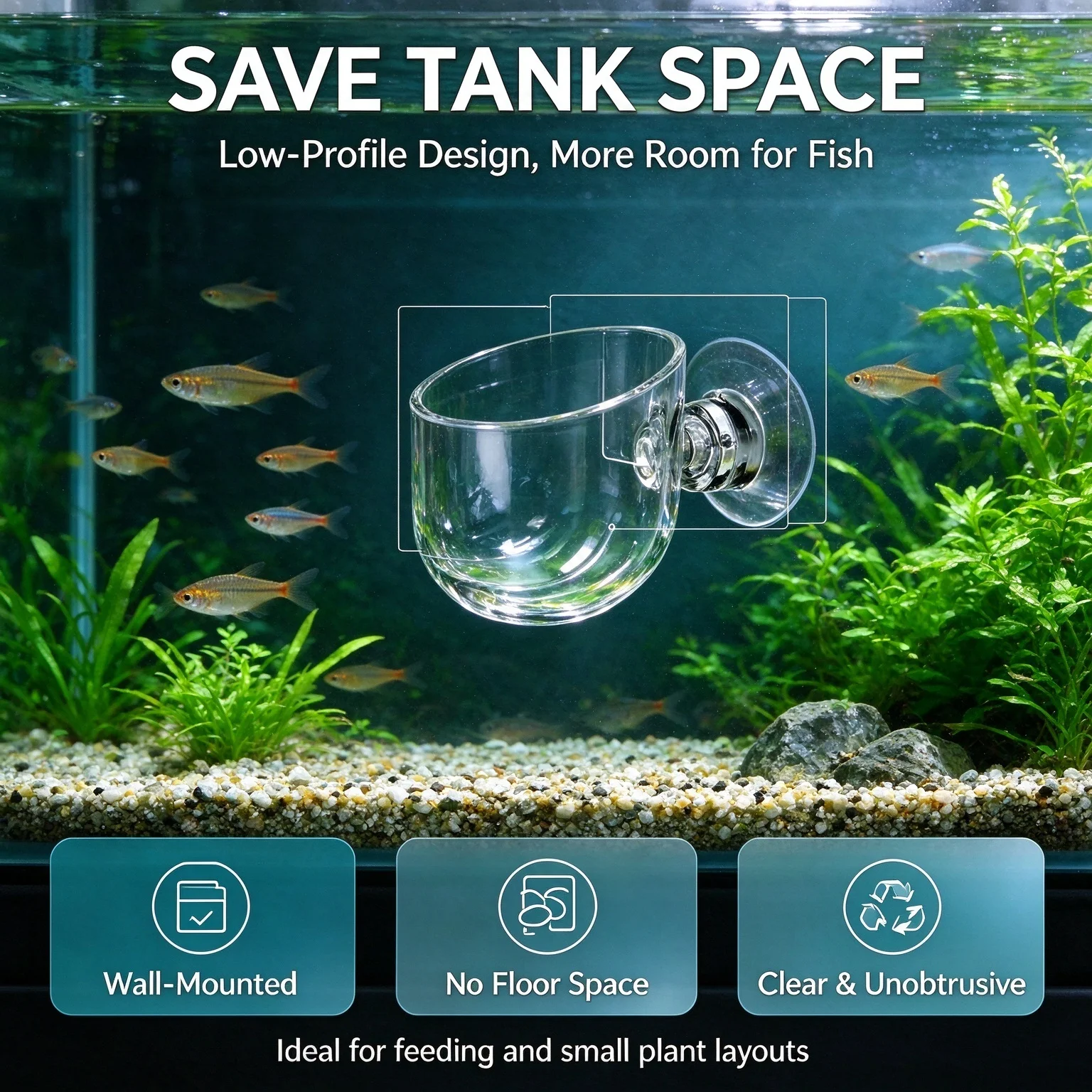 1 Pc Acrylic Aquatic Plant Cup - Plant Aquarium Pot review and price