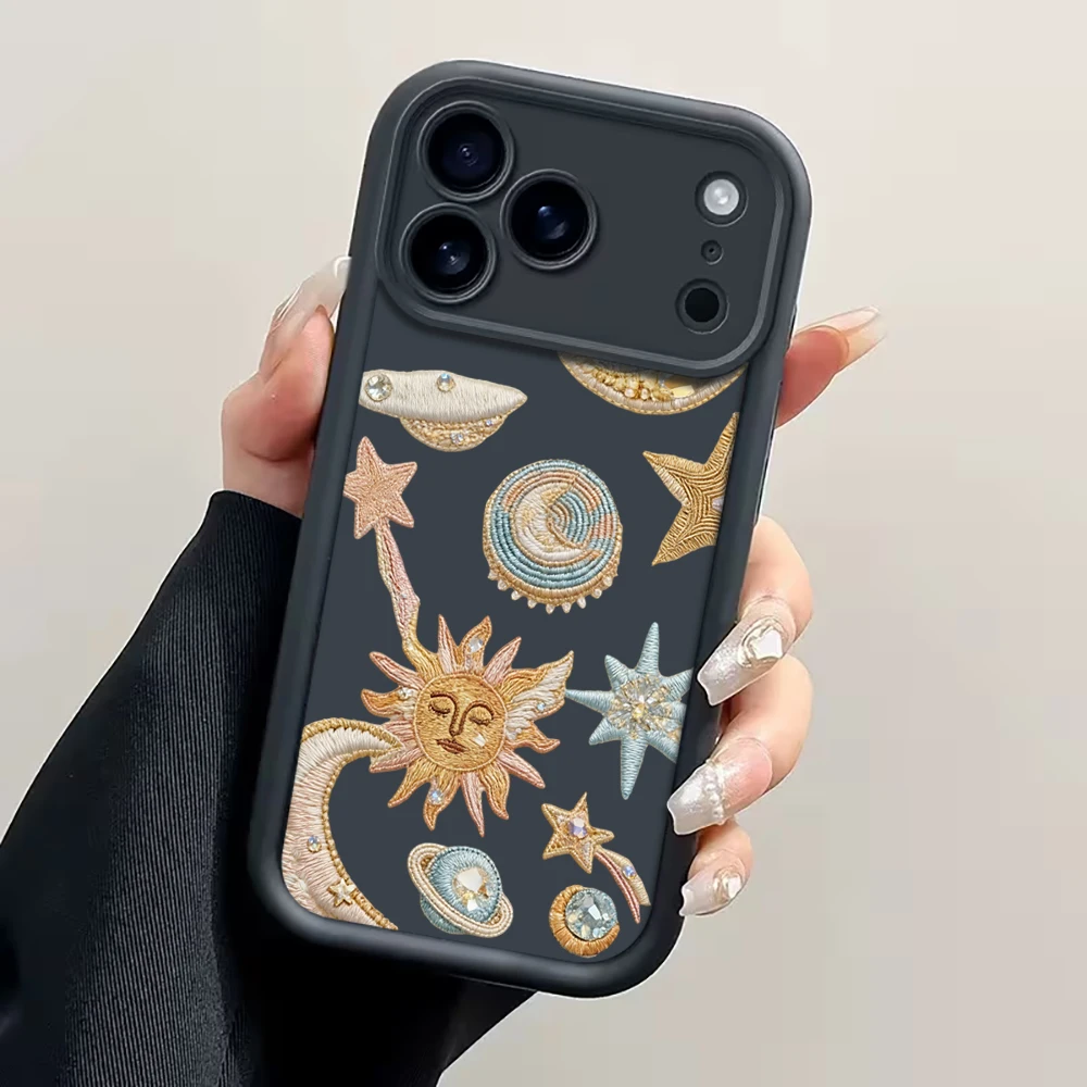 Luxus-Silikonhülle mit Sternen- und Mondmotiv für iPhone 16 13 11 17 Pro Max Hüllen iPhone 12 13 ProMax 14 15 Plus 7 8 XS XR Stoßfeste Schutzhülle – Detail 18