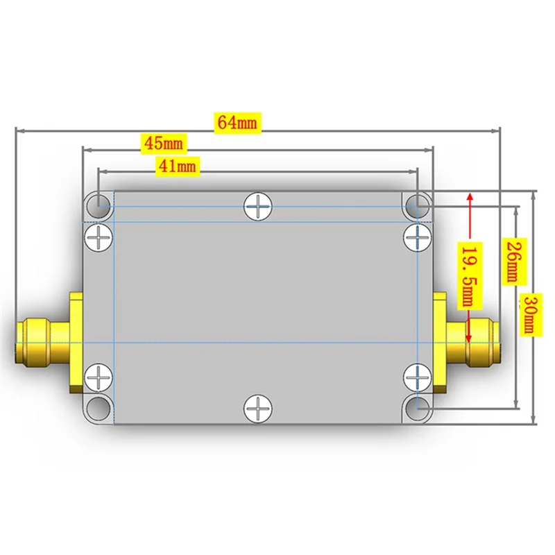 High Flatness Amplifier Aluminium Alloy Amplifier Signal Driving Or Receiving Front End