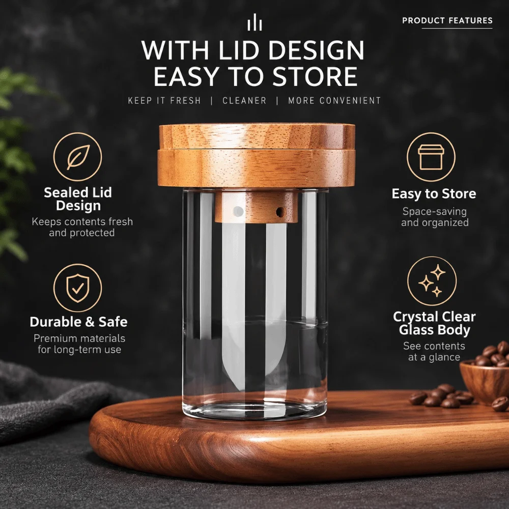 Solid Wood Cocktail Smoke Tool Mesh Filter Bar Craft Fit Smoke Dome Cover Smoke Dome Detach Structure Bar Mix Gear