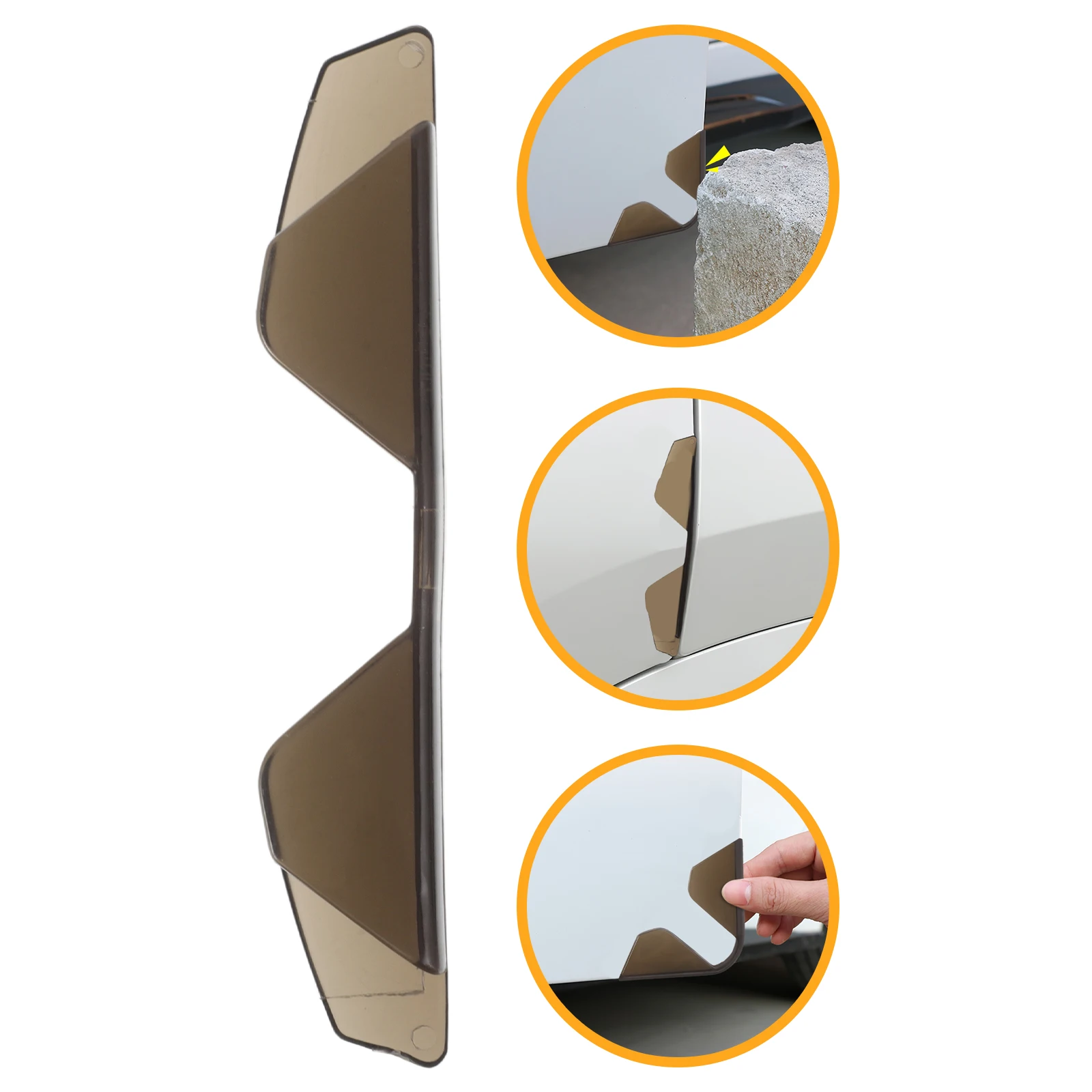 

Universal Car Door Edge Guard Bumper Strip Anti Scratch Protector Dark Brown Soft Pvc Wear Resistant Easy Install Corner Guard