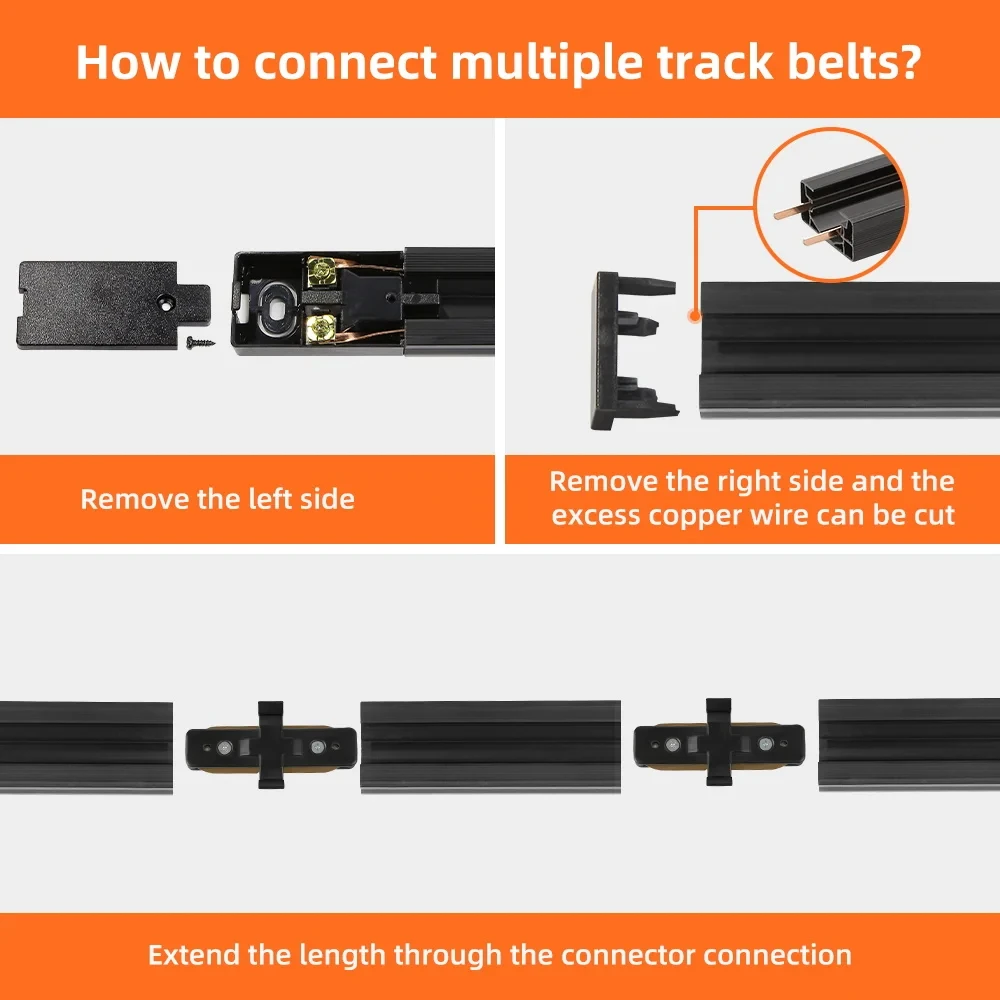 2026 LED Track Light 220V Complete Set 20/30/40/50W Spotlight for Living Room Ceiling Lighting System