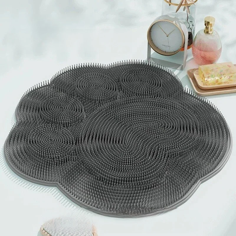 Non Slip Suction Cup Foot Scrub Mat For Bathroom Lazy Foot Washing Dead Skin Removal Back And Sole Massage Large Size Foot